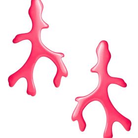 Small Acrylic Coral Earrings