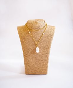 Betsy Necklace - 18k Gold Plating and Freshwater pearls