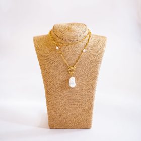 Betsy Necklace - 18k Gold Plating and Freshwater pearls