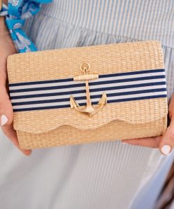 Straw Scallop Ruby - Candy Band- Gold Charm