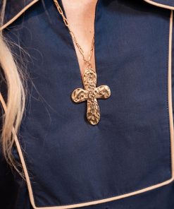 Ashton Cross Necklace - 18k Gold Plated