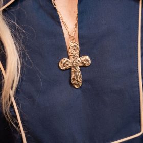 Ashton Cross Necklace - 18k Gold Plated