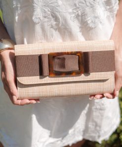 Avery Clutch - Flat Bow and Tortoise Buckle