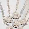 Beach Tag Charm Necklace – Silver - Paper Clip Chain