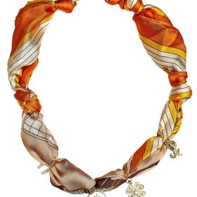 Bebe -  Horse Orange Charm - Scarf Necklace