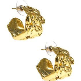 Belinda - Textured 18k Gold Plated Hoop Earring - Meeghan Mullin Collection