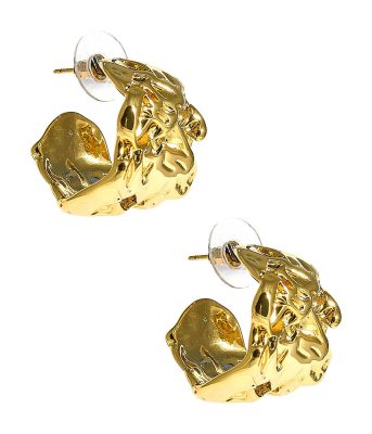 Belinda - Textured 18k Gold Plated Hoop Earring - Meeghan Mullin Collection