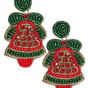Christmas Bell Beaded Christmas Earring