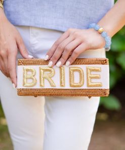 Colette Clutch - Embroidered Applique - BRIDE