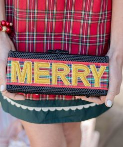 Colette Clutch - Embroidered Applique -Holiday