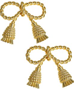 Delaney Tassel Stud Earring - 18k Gold Plated