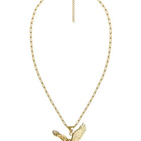 Eagle Paper Clip Chain Necklace - 18k Gold Plated
