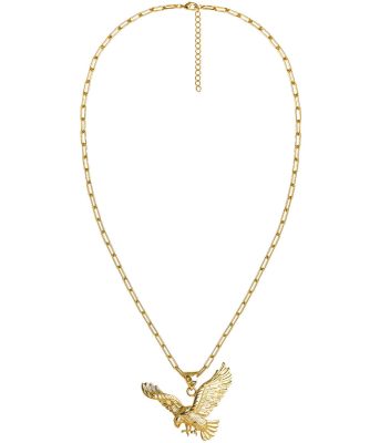 Eagle Paper Clip Chain Necklace - 18k Gold Plated