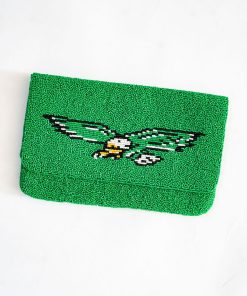 Eagles Bird - Green Beaded Clutch
