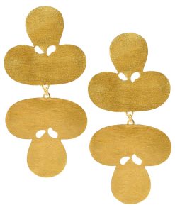 Flat Brushed Ginger Earring