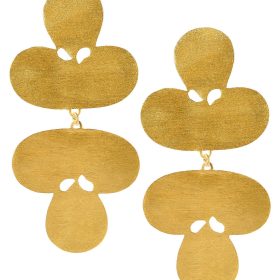 Flat Brushed Ginger Earring
