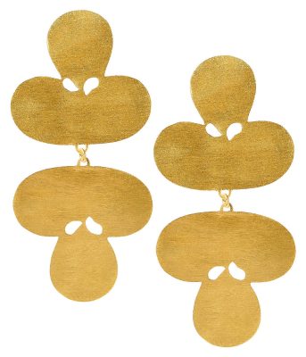 Flat Brushed Ginger Earring