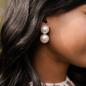 Frances Larger Double Pearl Earring