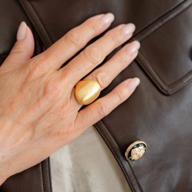 Gwyneth Ring - Brushed Gold - 18k Plated