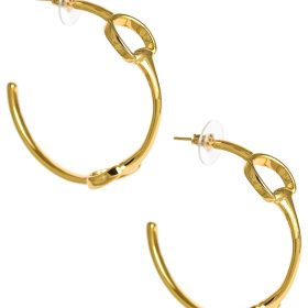 Horsebit Gold Hoop - 18k Gold Plated
