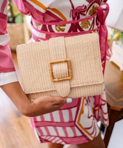 Janie Straw Clutch