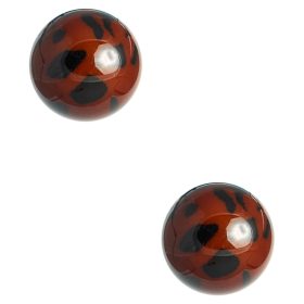Judy Acrylic Ball Stud - 18k Gold Plated