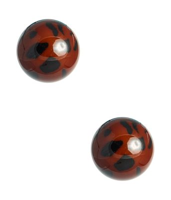 Judy Acrylic Ball Stud - 18k Gold Plated