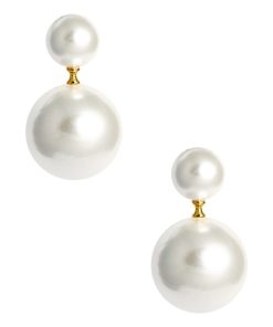 June - Double Pearl Stud Earring