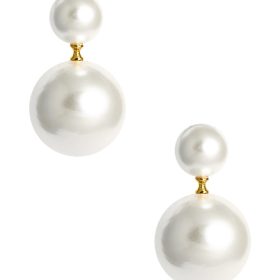 June - Double Pearl Stud Earring