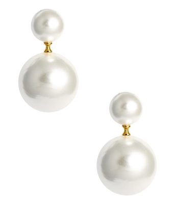 June - Double Pearl Stud Earring