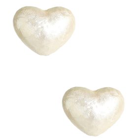 Lainey Heart - Cotton Pearl Studs - 18k Gold Plated