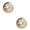 Large Bezel Stud - 18k Gold Plated