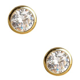 Large Bezel Stud - 18k Gold Plated