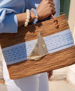 Large Charlotte - Blue Bell/Ocean Layer with XL Sailboat