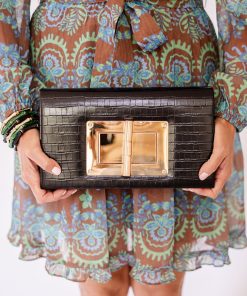 Lillian Croc Clutch
