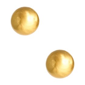 18mm Georgia Brushed Ball Studs - 18k Gold Plated