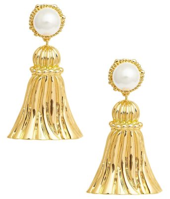 Annie Tassel - Pearl Earring