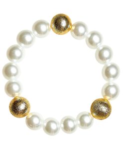 Birdie Bracelet with Gold Beads