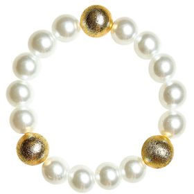 Birdie Bracelet with Gold Beads