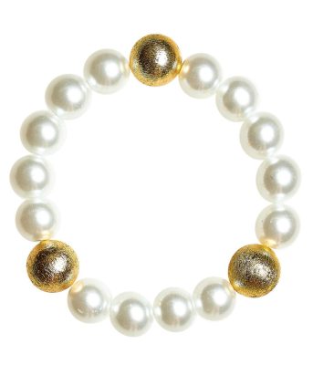 Birdie Bracelet with Gold Beads