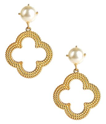 Bryn - Gold & Pearl Top Earring