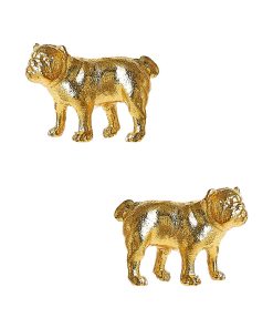 Bulldog Stud - Gold Earring