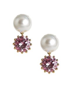 Crawley - Pearl and Rhinestone Earrings - Amy Littleson Collection
