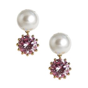 Crawley - Pearl and Rhinestone Earrings - Amy Littleson Collection