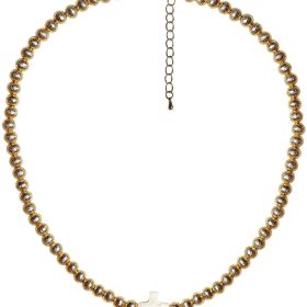 Diana Single Strand 6mm Mother Pearl Single Cross