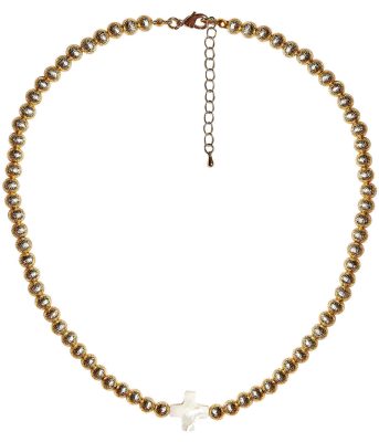 Diana Single Strand 6mm Mother Pearl Single Cross