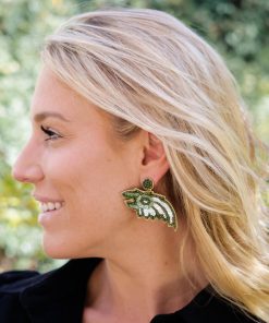 Eagles Head  - Fabric Backed Earrings