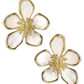 Elinore Mother of Pearl Floral Earring