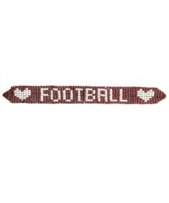 Football - Flat Adjustable Beaded Bracelet