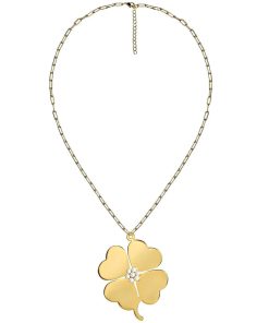 Genlyn Clover Short PaperClip Chain Necklace - 18k Plated - Teggy French